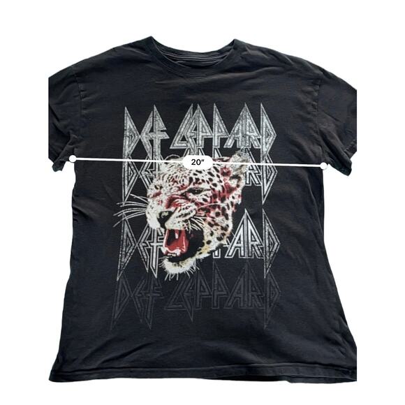 Def Leppard Graphic Tee Charcoal Gray Size XL - Picture 4 of 5